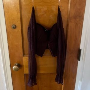 Purple corset top.